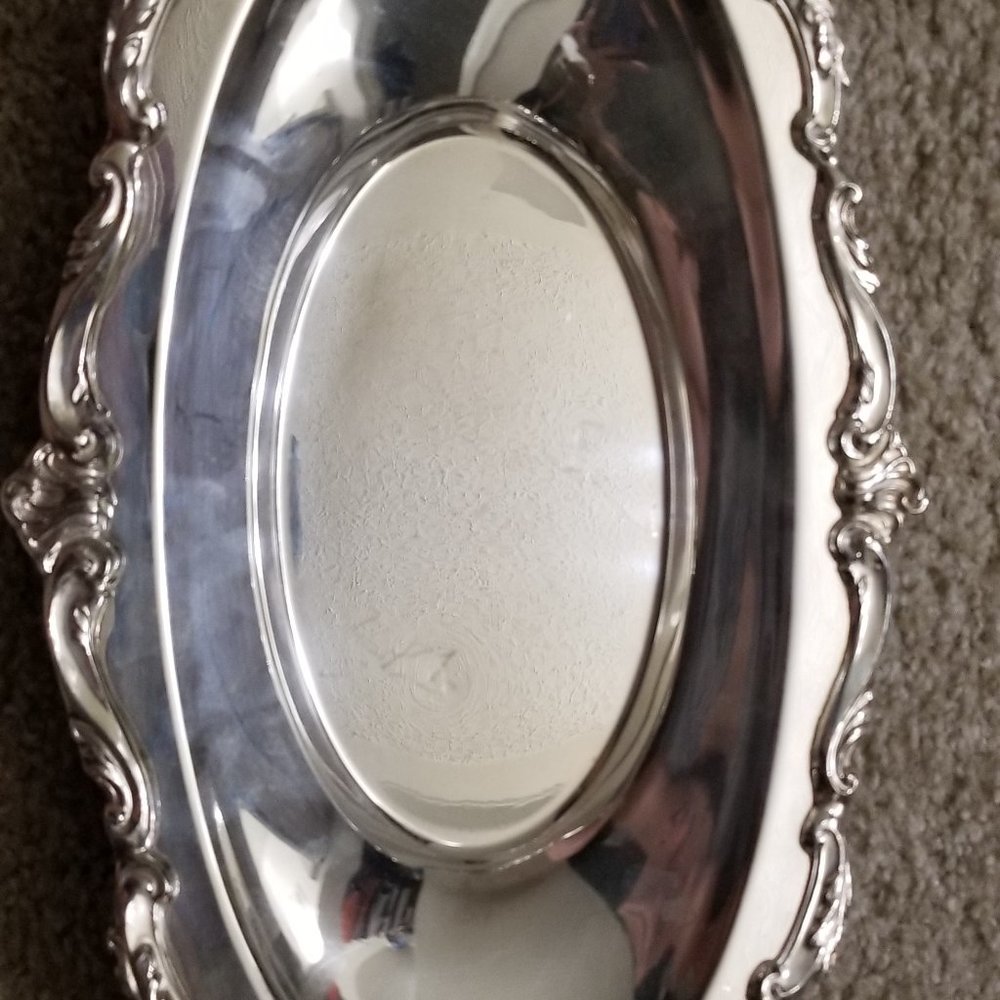 Silver Plated Footed Serving Tray
